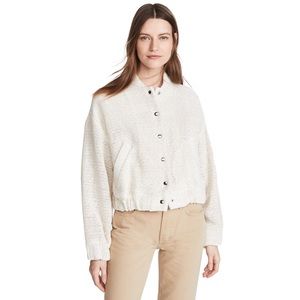 IRO Waffle-Effect Bomber Jacket Ecru